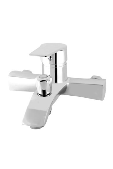 Modern wall shower design chrome brass