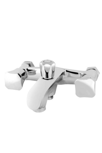 Single wall shower brass chrome