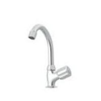 Kitchen side pillar cock taps with chrome finish